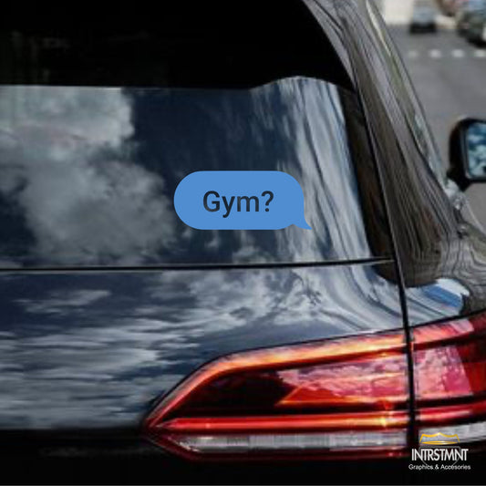 Gym Vinyl Car and Water Bottle Decal Text Message Decal