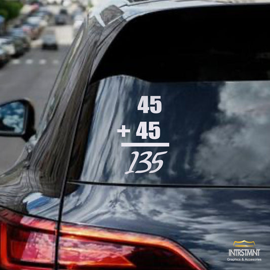 Gym Math Vinyl Decal Stickers for Cars and Water Bottles