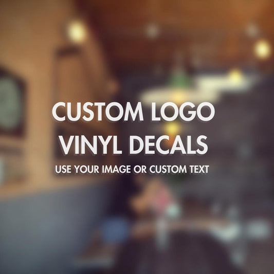 Custom Logo Vinyl Decal Signage, small business decal, window stickers, business cars and shops