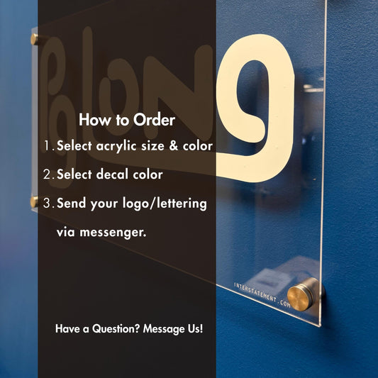 Custom Acrylic Office Commerical Space Wall Sign